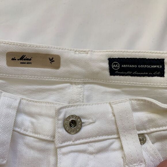 Adriano Goldshmeid Jean Skirt Womens 25 The Mini Denim Y2k Mod GoGo 70s Festival - Picture 2 of 6